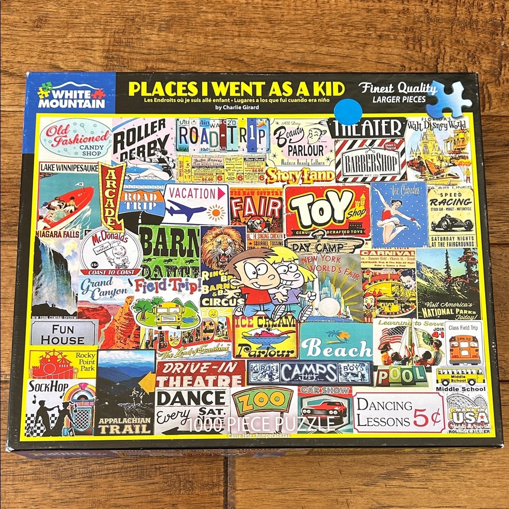 White Mountain Puzzles Places I Went as a Kid 1000 Piece Jigsaw Puzzle